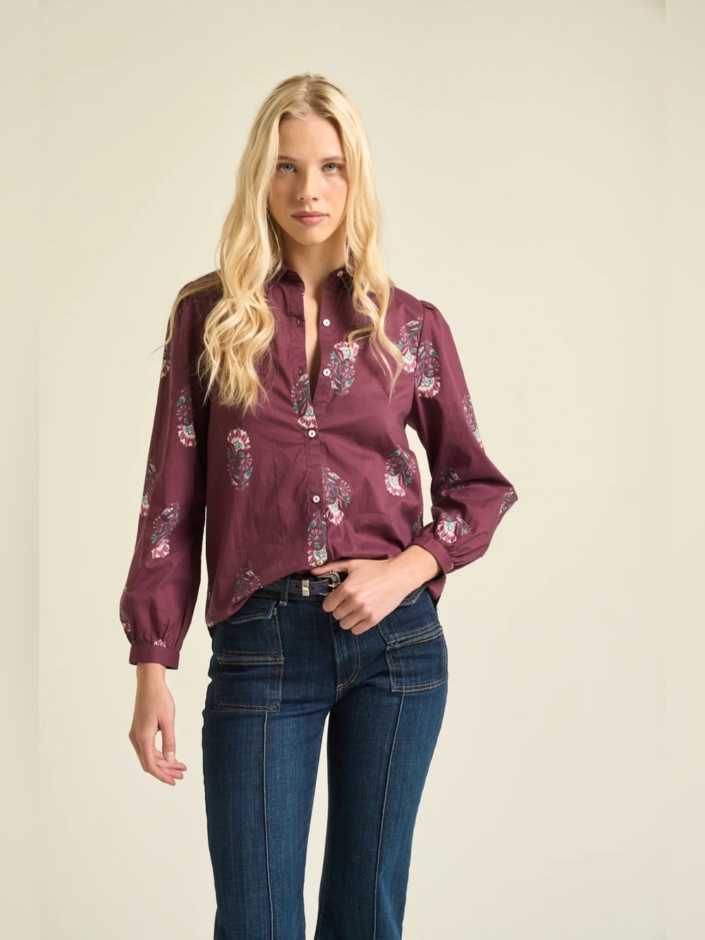 Sonmer Leonor Blouse Burgundy